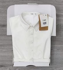 KS0864-Đầm dài cổ sơ mi + đai Kem