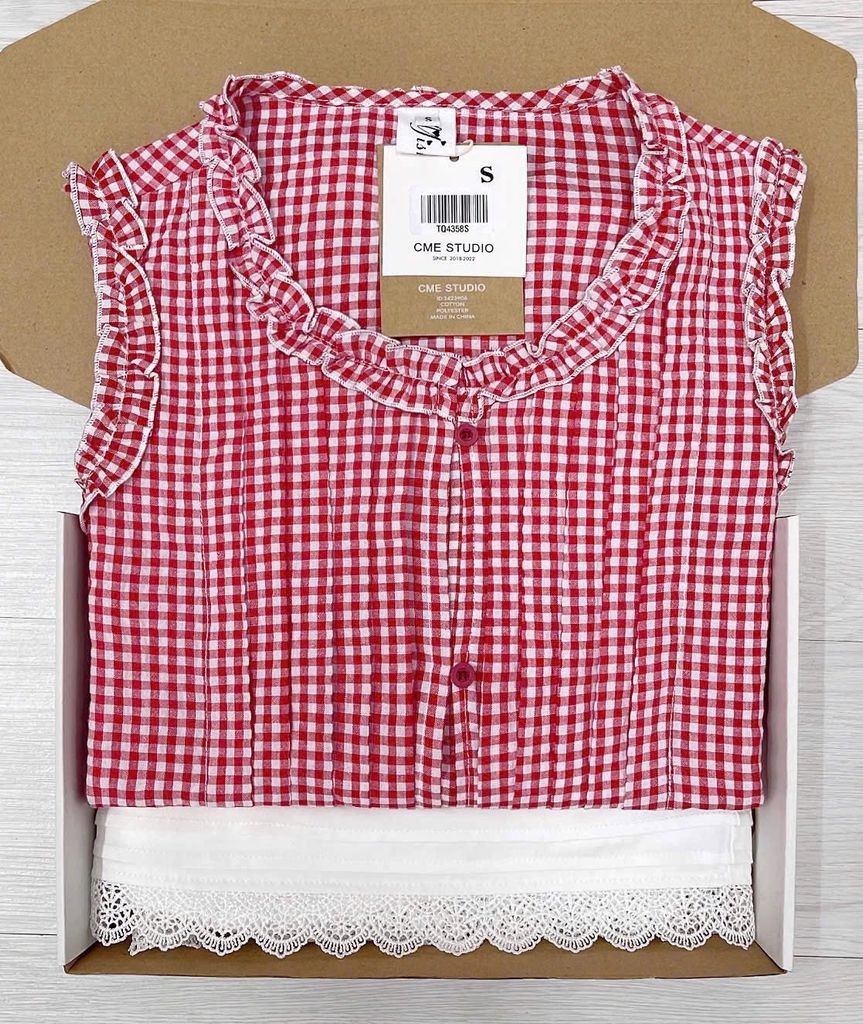 TQ4358 - SET ÁO KIỂU PHỐI VIỀN BÈO + QUẦN SHORT TRẮNG