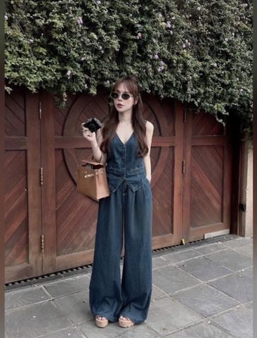 VGU0518 - SET jean, ÁO GILE + QUẦN DÀI