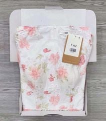 KS0822-Đầm kate thêu họa tiết hoa Hồng