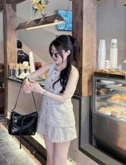 VGU0515 - SET ÁO GILE PHỐI TÚI + QUẦN SHORT XÁM NHẠT
