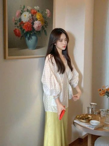 VGU0522 - SET ÁO TAY DÀI + CHÂN VÁY