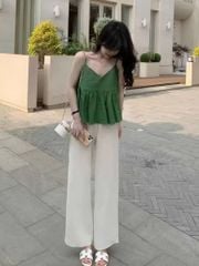 TQ4355 - SET ÁO 2 DÂY XANH + QUẦN DÀI