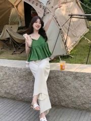 TQ4355 - SET ÁO 2 DÂY XANH + QUẦN DÀI