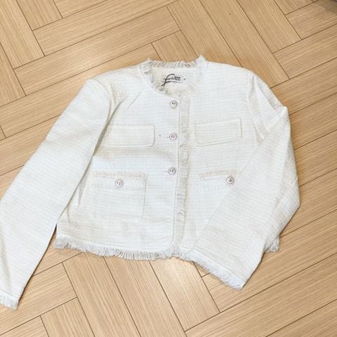 QCC0073 KHOÁC DẠ KEM PHỐI TUA RUA