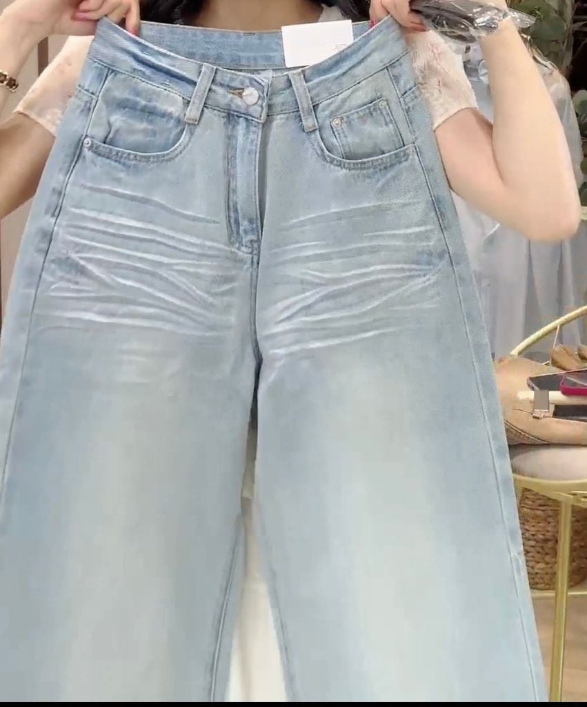 LEN1921-Quần jean dài + nịt GC Xanh