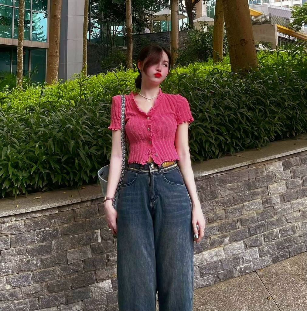 SET ÁO LEN , QUẦN JEANS DÀI