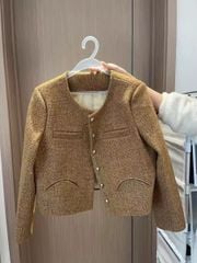 QCC0138- Áo dạ nút kiểu Nâu