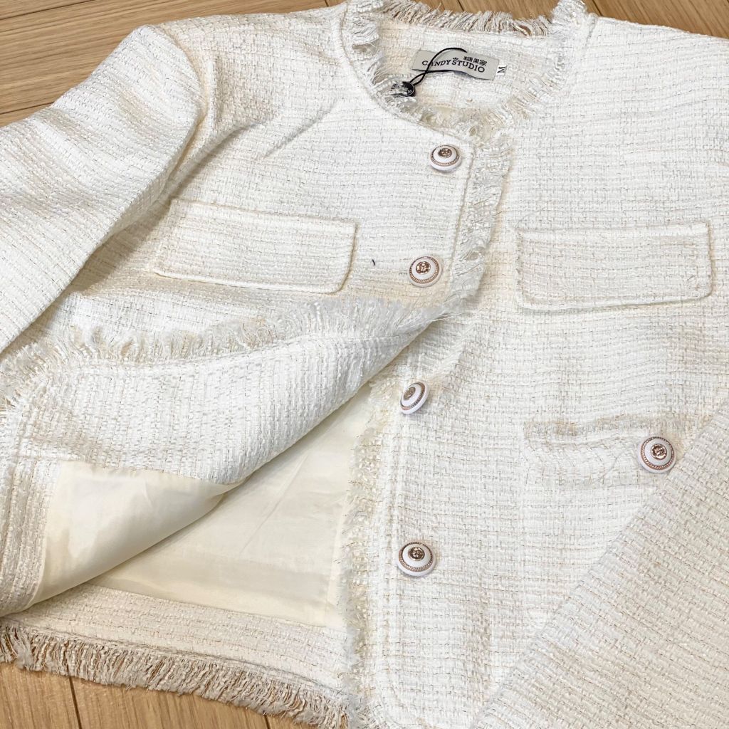 QCC0073 KHOÁC DẠ KEM PHỐI TUA RUA