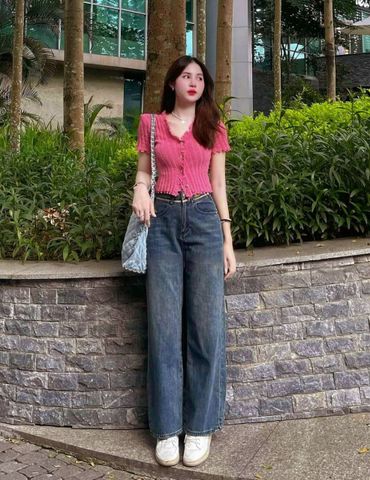 SET ÁO LEN , QUẦN JEANS DÀI