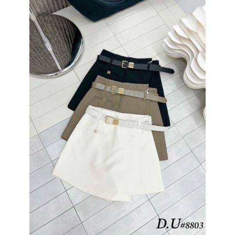 LEN1017 QUẦN GIẢ VÁY + NỊT MIU (ĐEN)