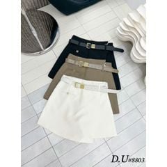 LEN1017 QUẦN GIẢ VÁY + NỊT MIU (ĐEN)