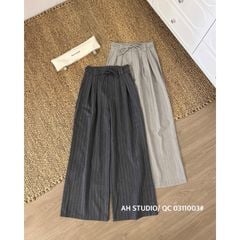 LEN1020 QUẦN TÂY SỌC QCCC + ĐAI (ĐEN)