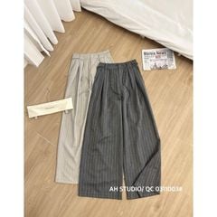 LEN1020 QUẦN TÂY SỌC QCCC + ĐAI (ĐEN)
