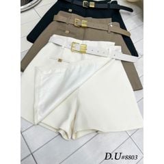 LEN1017 QUẦN GIẢ VÁY + NỊT MIU (ĐEN)