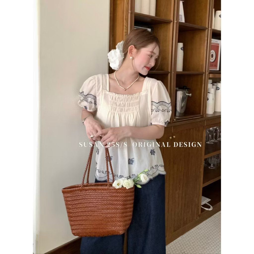 LEN3238 Babydoll thêu chân sóng 18154