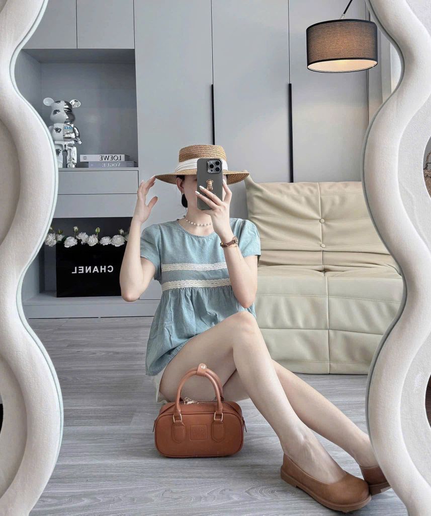 KS0699 - SET ÁO PHOM BABY DOLL + QUẦN SHORT TRẮNG