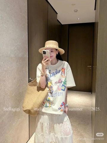 TUN0258 Áo thun kick snake Trắng
