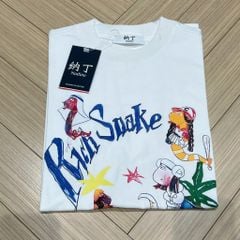 TUN0258 Áo thun kick snake Trắng