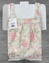 KS8422- ĐẦM HOA PHỐI TÚI XANH LÁ
