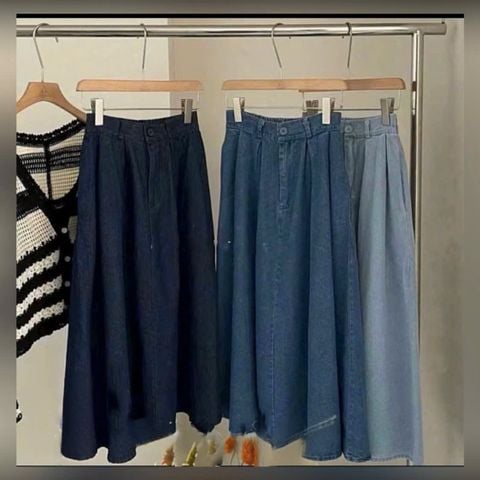 VGU0384 - SET ÁO SƠ MI TRẮNG RÚT DÂY EO - CV JEAN XANH ĐẬM