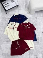 TB8492 - SET THỂ THAO NGẮN THÊU (XANH ĐEN)