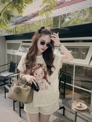 SKY8477 - SET ÁO IN BÉ GÁI - QUẦN SHORT