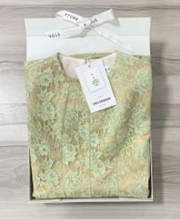 VGU0500 Đầm ren hoa sát nách (Xanh)