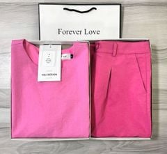 VGU0529 Set linen Hồng, Quần dài