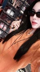 VGU0535 Set sơmi Cam tay lửng, Quần short Đen