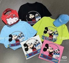 TUN0222 ÁO THUN IN MICKEY (HỒNG)