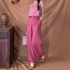 VGU0529 Set linen Hồng, Quần dài