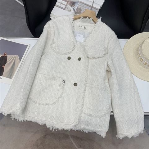 QCC1123 KHOÁC DẠ KEM PHỐI NÚT KIM LOẠI