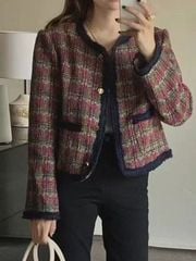 QCC0072 KHOÁC DẠ NÚT KIM LOẠI