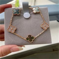 PK019 VÒNG TAY CỎ 4 LÁ (XANH)