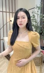 SKY7473- Đầm TB tay phồng Xanh