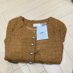 QCC0138- Áo dạ nút kiểu Nâu