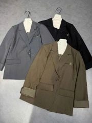 TB2991- Áo Vest QC đính logo BB Xám (áo lẻ)
