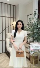 KS0407 ĐẦM TK PHỐI VIỀN ĐÁ (XANH)