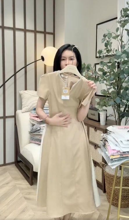 KS0407 ĐẦM TK PHỐI VIỀN ĐÁ (XANH)