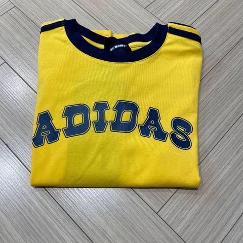 LEN1635-Áo thun adidas tay phối sọc Vàng