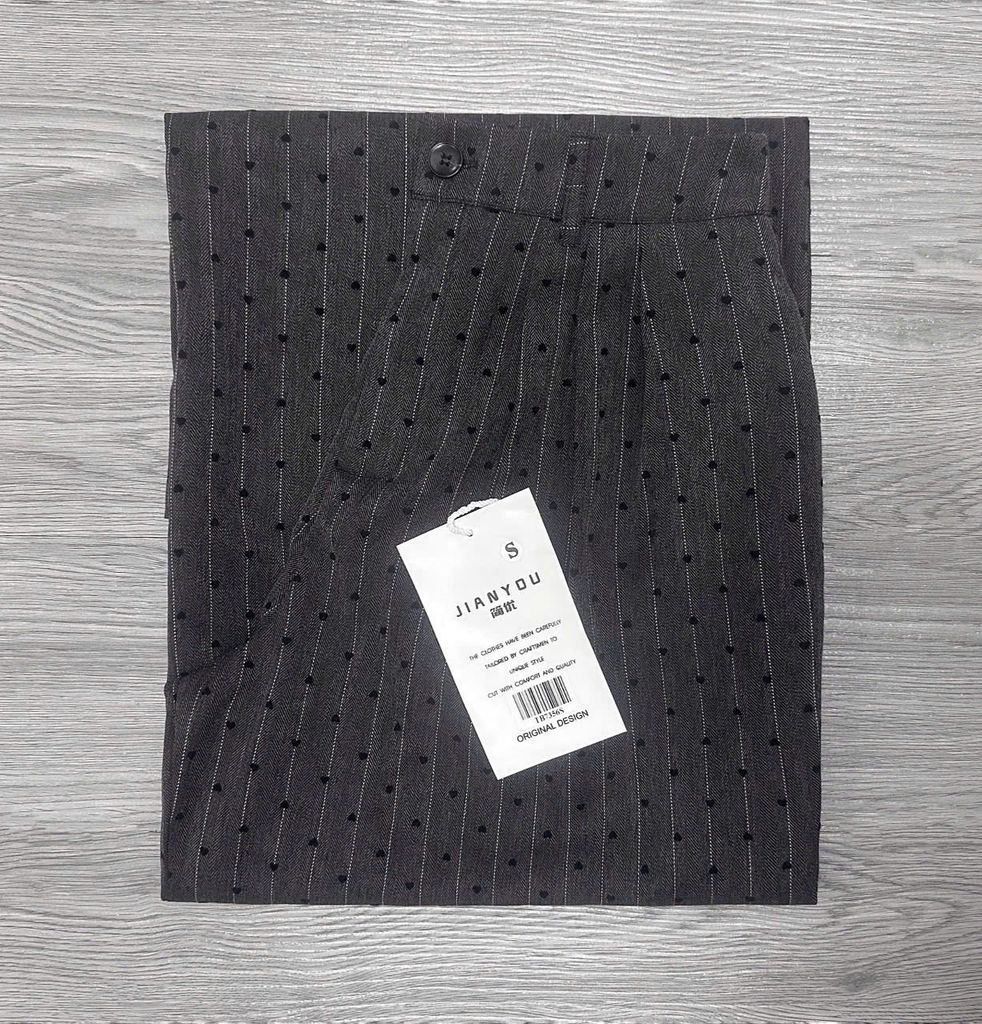 TB7356 QUẦN DÀI HỌA TIẾT TIM ĐEN