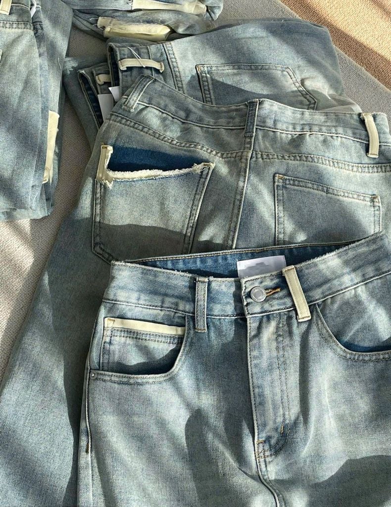 VGU8777-Quần jean QC lật gấu (quần lẻ)