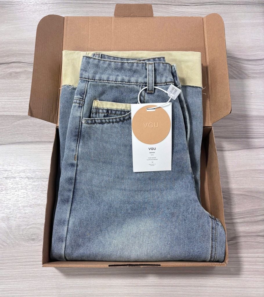 VGU8777-Quần jean QC lật gấu (quần lẻ)