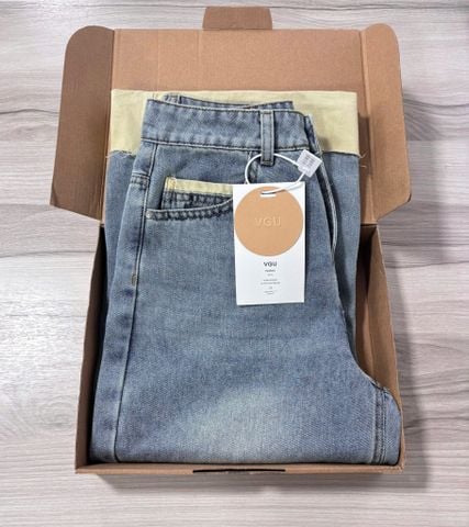 VGU8777-Quần jean QC lật gấu (quần lẻ)