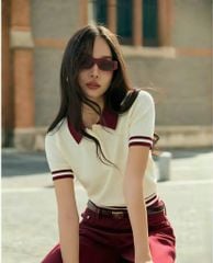 VGU8983 ÁO LEN PHỐI SỌC (ĐỎ)