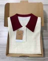 VGU8983 ÁO LEN PHỐI SỌC (ĐỎ)