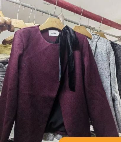 QCC0048 KHOÁC DẠ VẠT CHÉO + DÂY CỘT NƠ (ĐỎ)