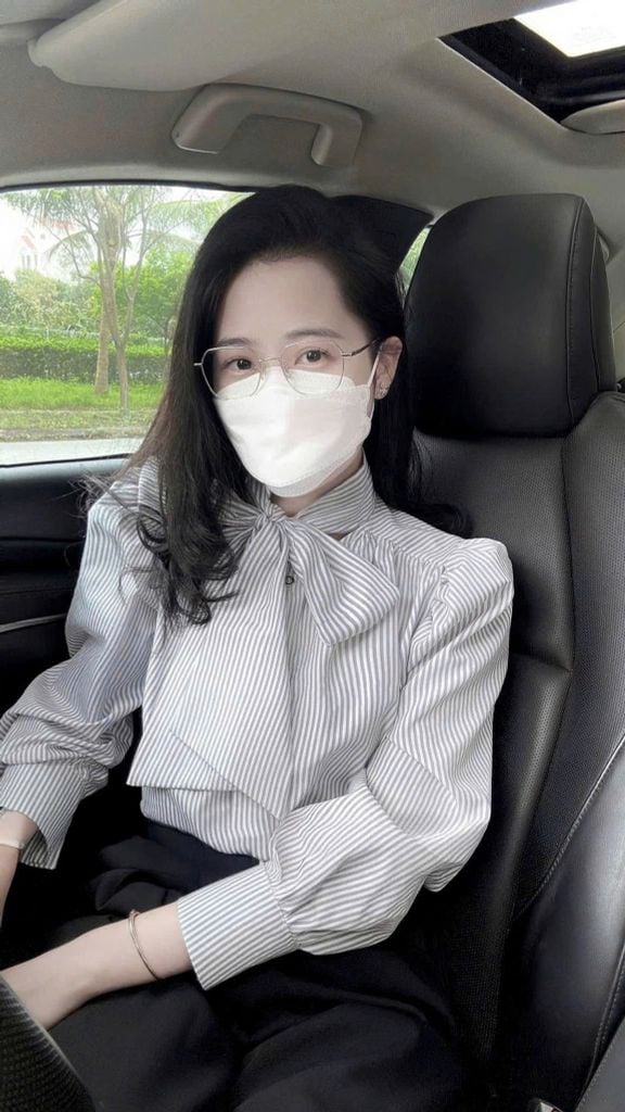 TQ3920-Set công sở áo sơ cột nơ cổ, quần dài Đen