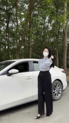 TQ3920-Set công sở áo sơ cột nơ cổ, quần dài Đen